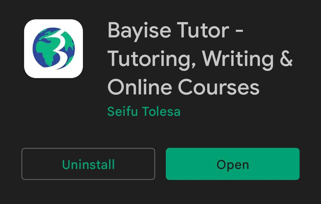 Bayise Tutor, the best platform for online tutoring after being installed